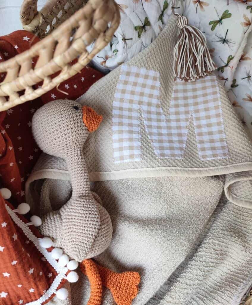 Capa de baño personalizada bebé con patitos - Cute martina